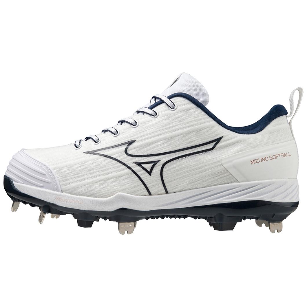 Giày Mizuno Sweep 6 Low Metal Softball Cleat Nữ Trắng Xanh Navy