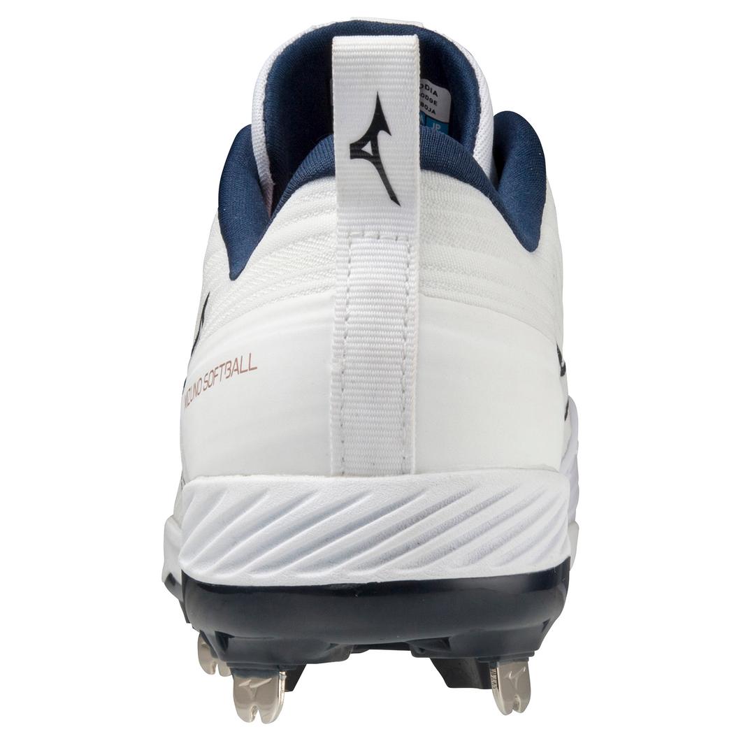 Giày Mizuno Sweep 6 Low Metal Softball Cleat Nữ Trắng Xanh Navy