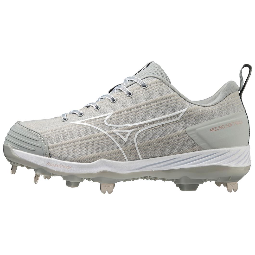 Giày Mizuno Sweep 6 Low Metal Softball Cleat Nữ Trắng Xám