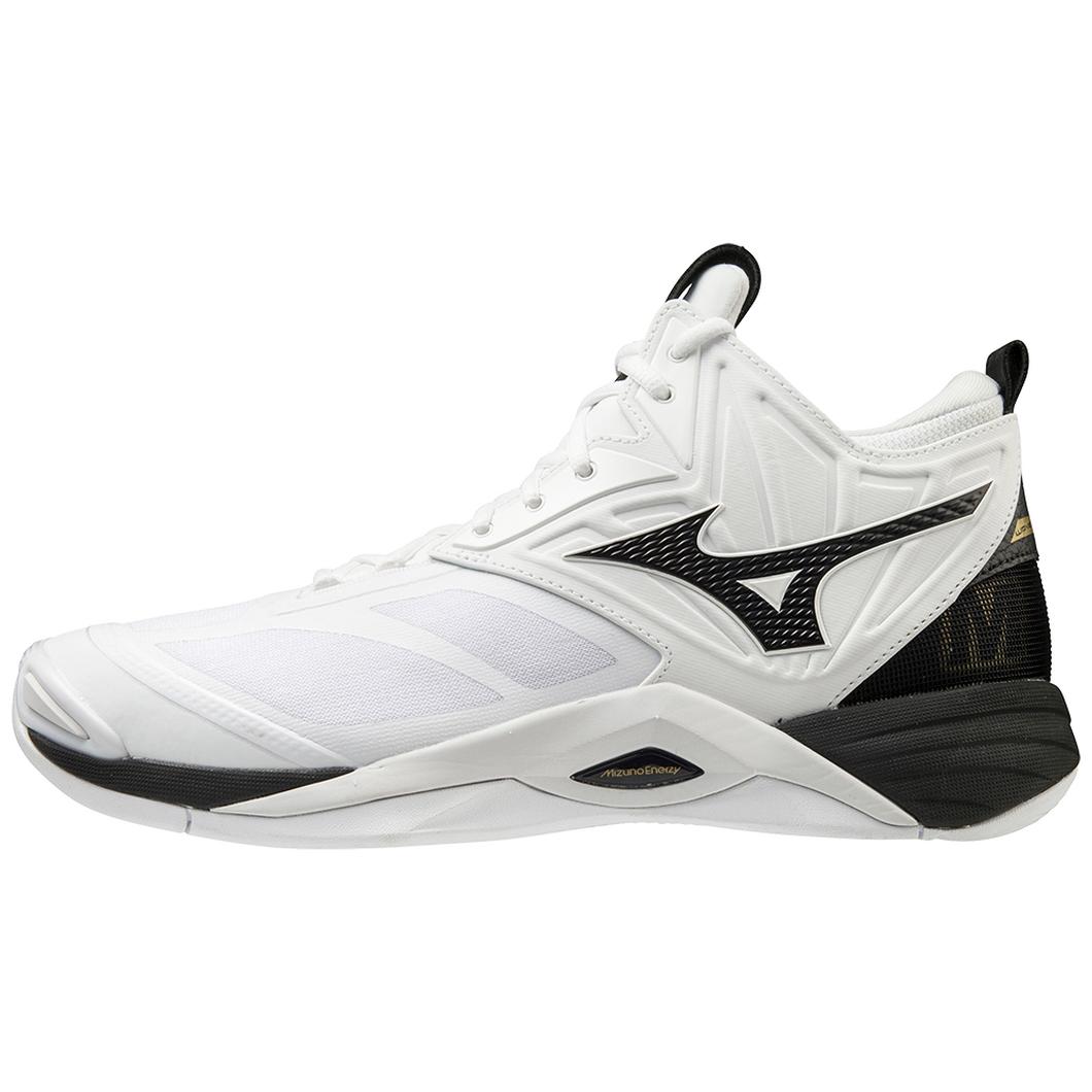 Giày Mizuno Wave Momentum 2 Mid Volleyball Unisex Trắng Đen