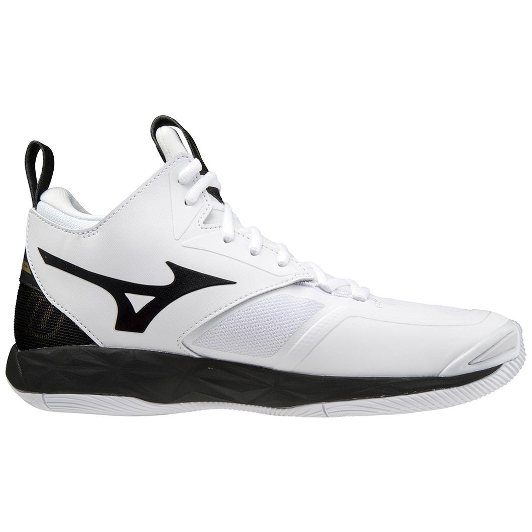 Giày Mizuno Wave Momentum 2 Mid Volleyball Unisex Trắng Đen