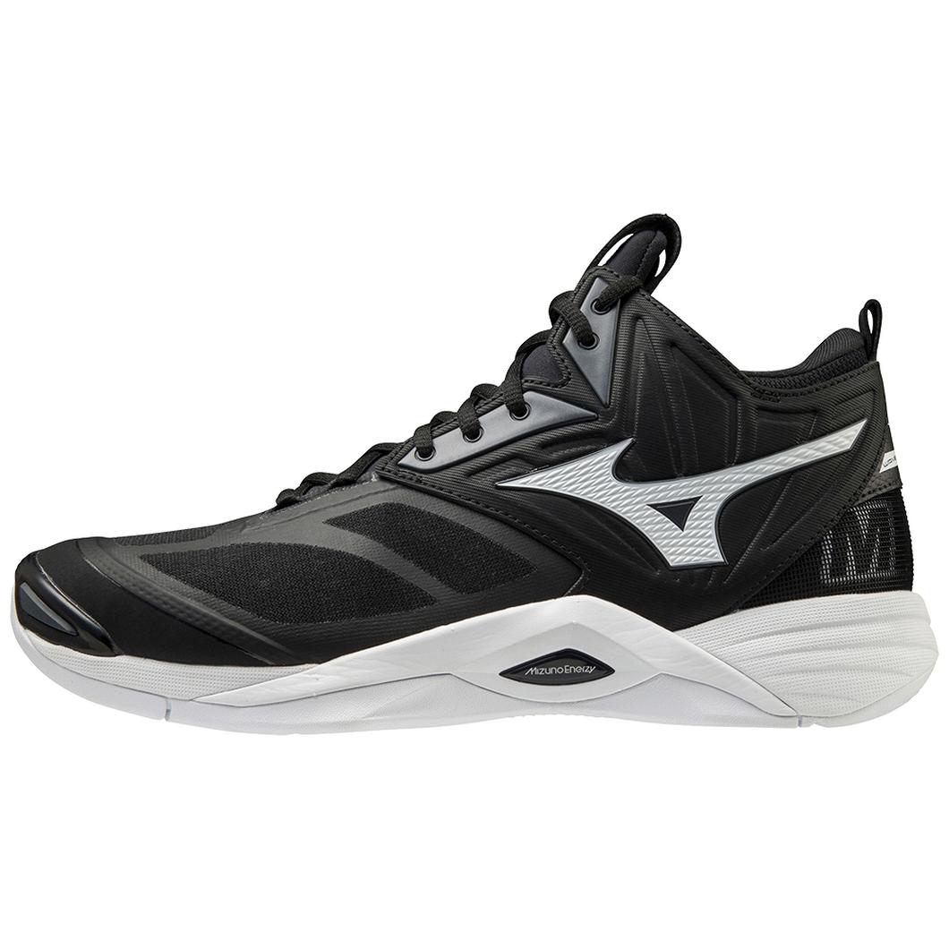 Giày Mizuno Wave Momentum 2 Mid Volleyball Unisex Đen Trắng