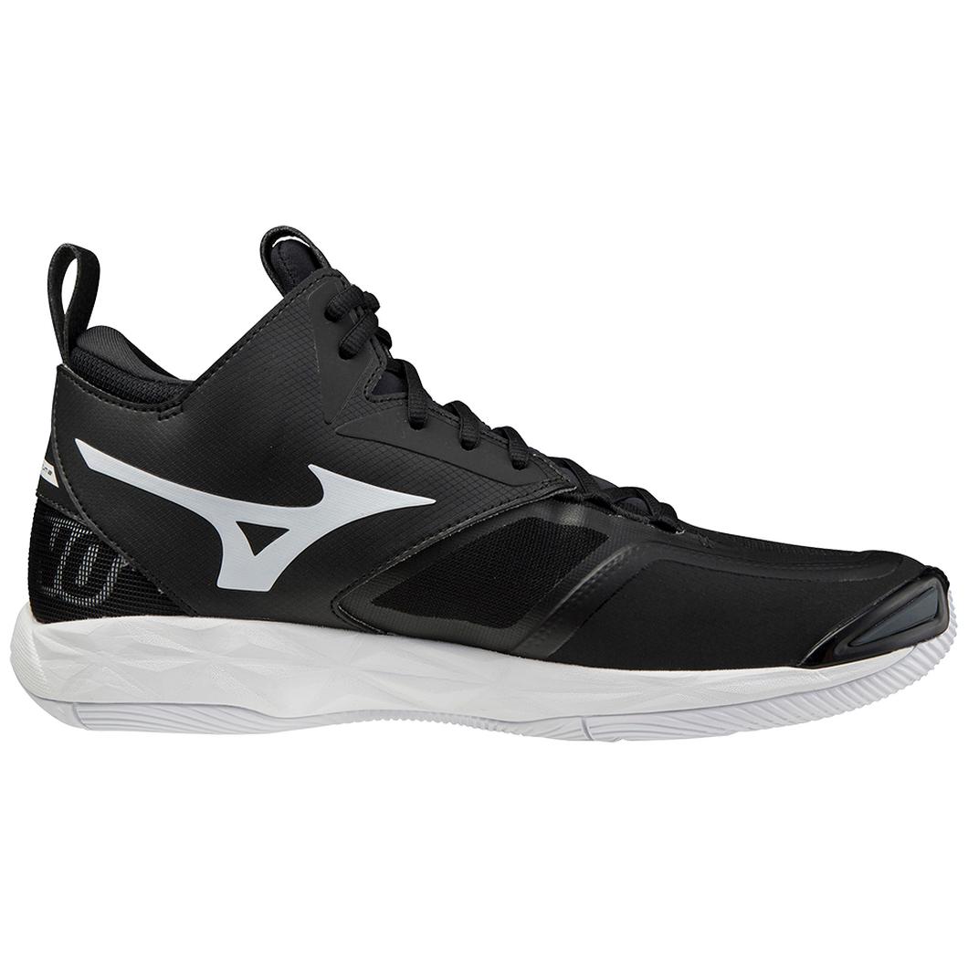 Giày Mizuno Wave Momentum 2 Mid Volleyball Unisex Đen Trắng