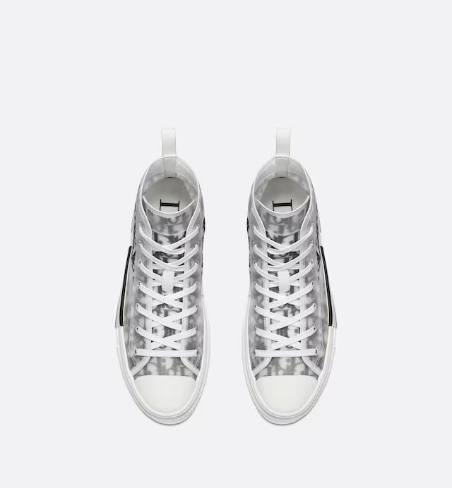 Giày Dior B23 High-Top Sneaker Nam Trắng Đen