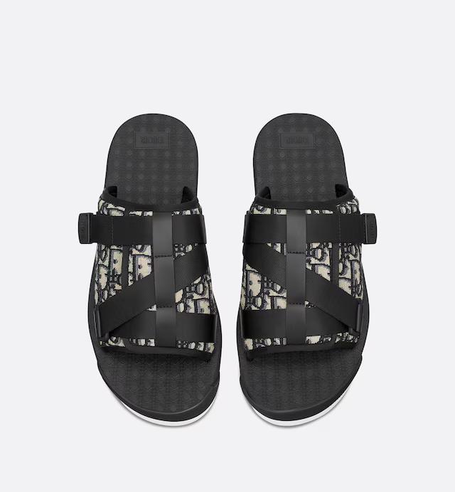 Dép Dior Alpha Sandal Nam Đen Xám