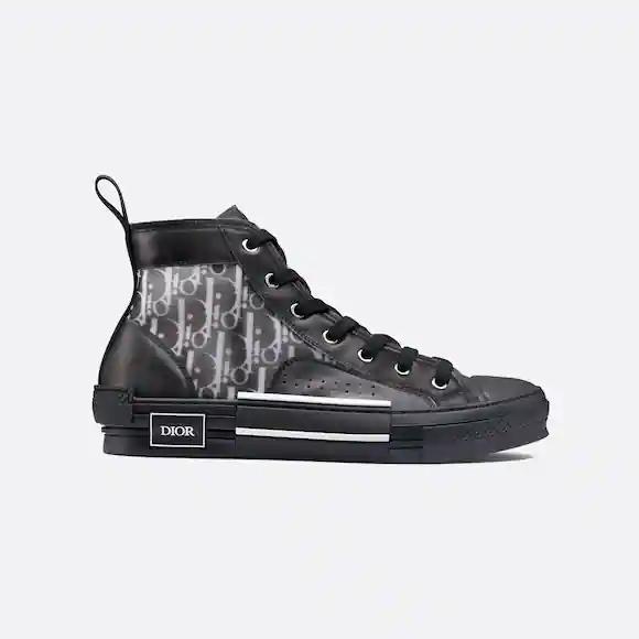 Giày Dior B23 High-Top Sneaker Nam Đen Trắng