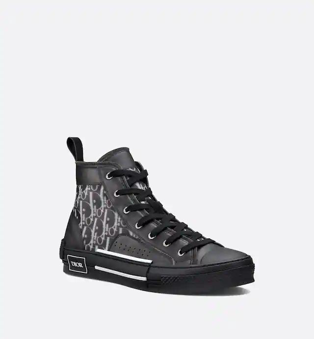 Giày Dior B23 High-Top Sneaker Nam Đen Trắng