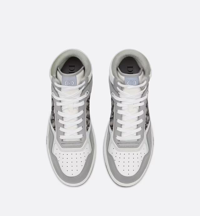 Giày Dior B27 High-Top Sneaker Trắng Xám