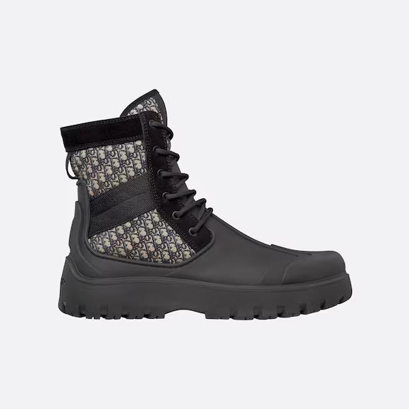 Giày Dior Garden Lace-Up Boot  Nam Đen Xám