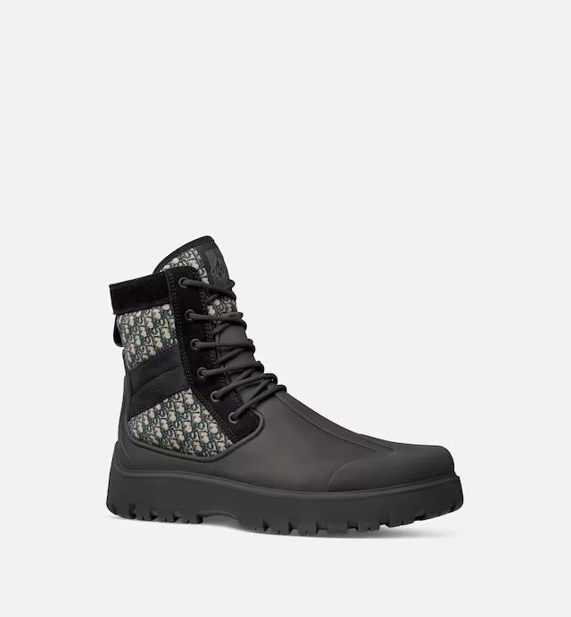 Giày Dior Garden Lace-Up Boot  Nam Đen Xám