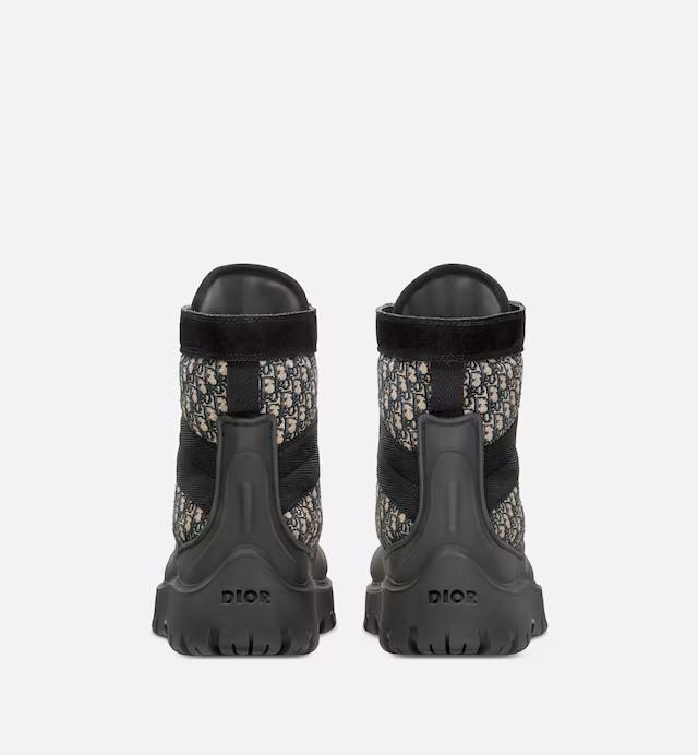 Giày Dior Garden Lace-Up Boot  Nam Đen Xám