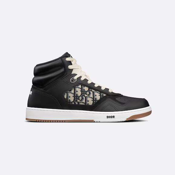 Giày Dior B27 High-Top Sneaker Nam Đen Be Trắng