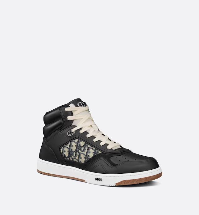 Giày Dior B27 High-Top Sneaker Nam Đen Be Trắng