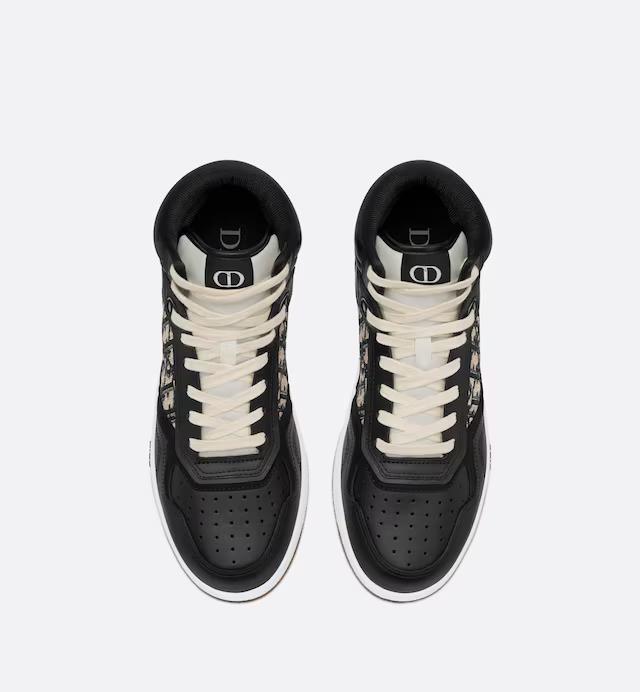 Giày Dior B27 High-Top Sneaker Nam Đen Be Trắng