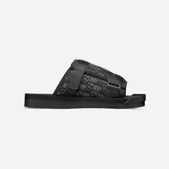 Dép Dior Alpha Sandal Nam Đen