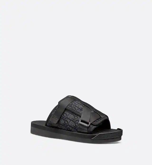 Dép Dior Alpha Sandal Nam Đen