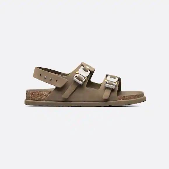 Dép DIOR by BIRKENSTOCK Milano Sandal Nam Nâu