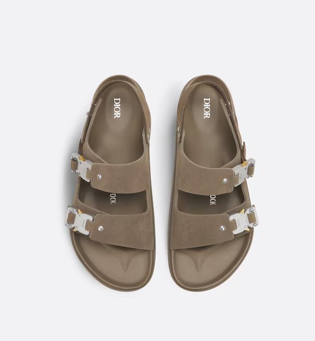 Dép DIOR by BIRKENSTOCK Milano Sandal Nam Nâu