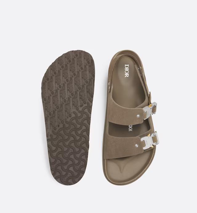 Dép DIOR by BIRKENSTOCK Milano Sandal Nam Nâu