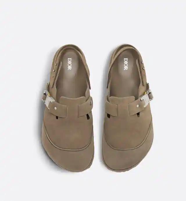 Dép DIOR by BIRKENSTOCK Tokio Mule Nam Nâu