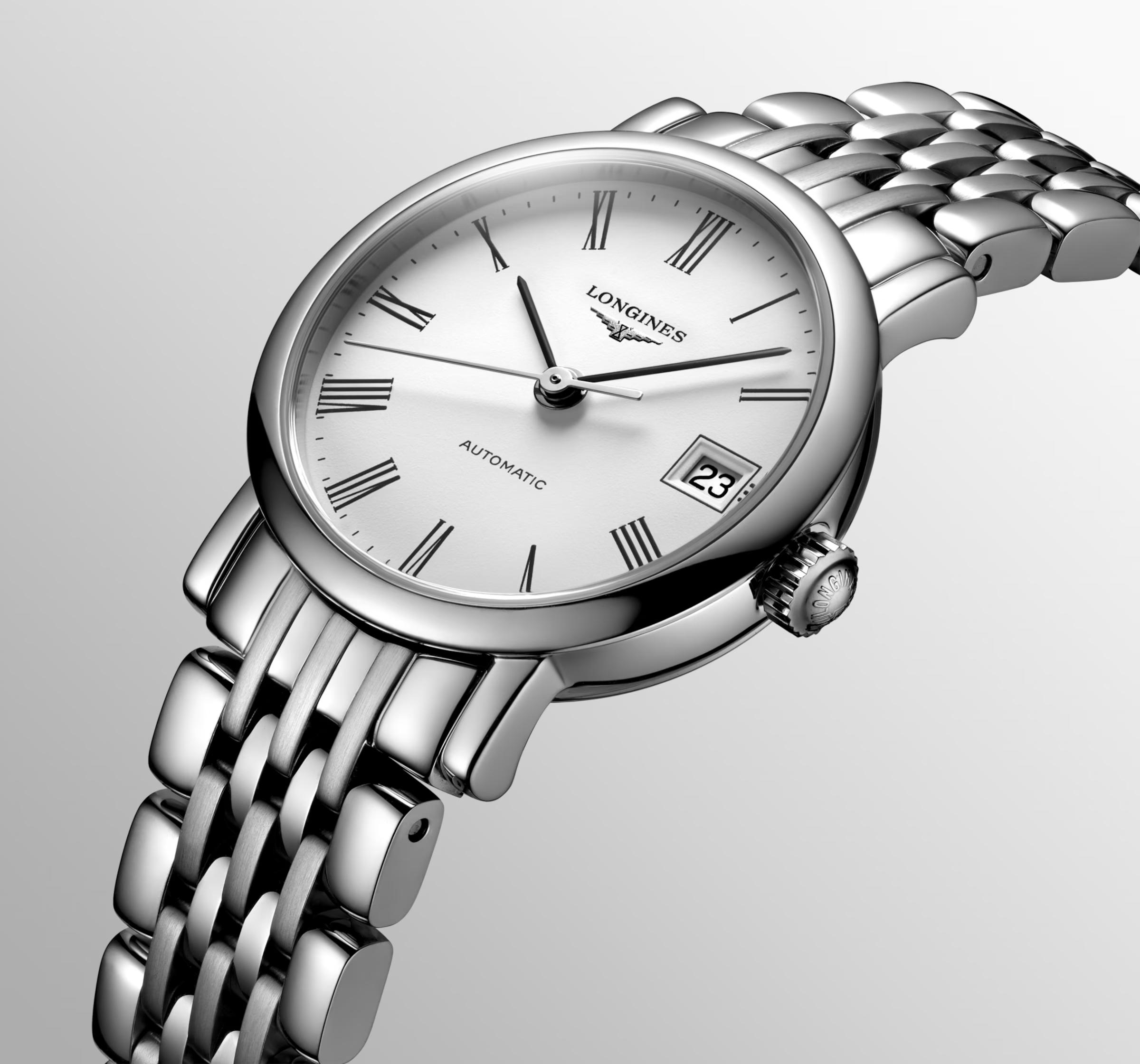 Đồng Hồ Longines The Longines Elegant Collection Nữ 25.5mm Trắng Xám