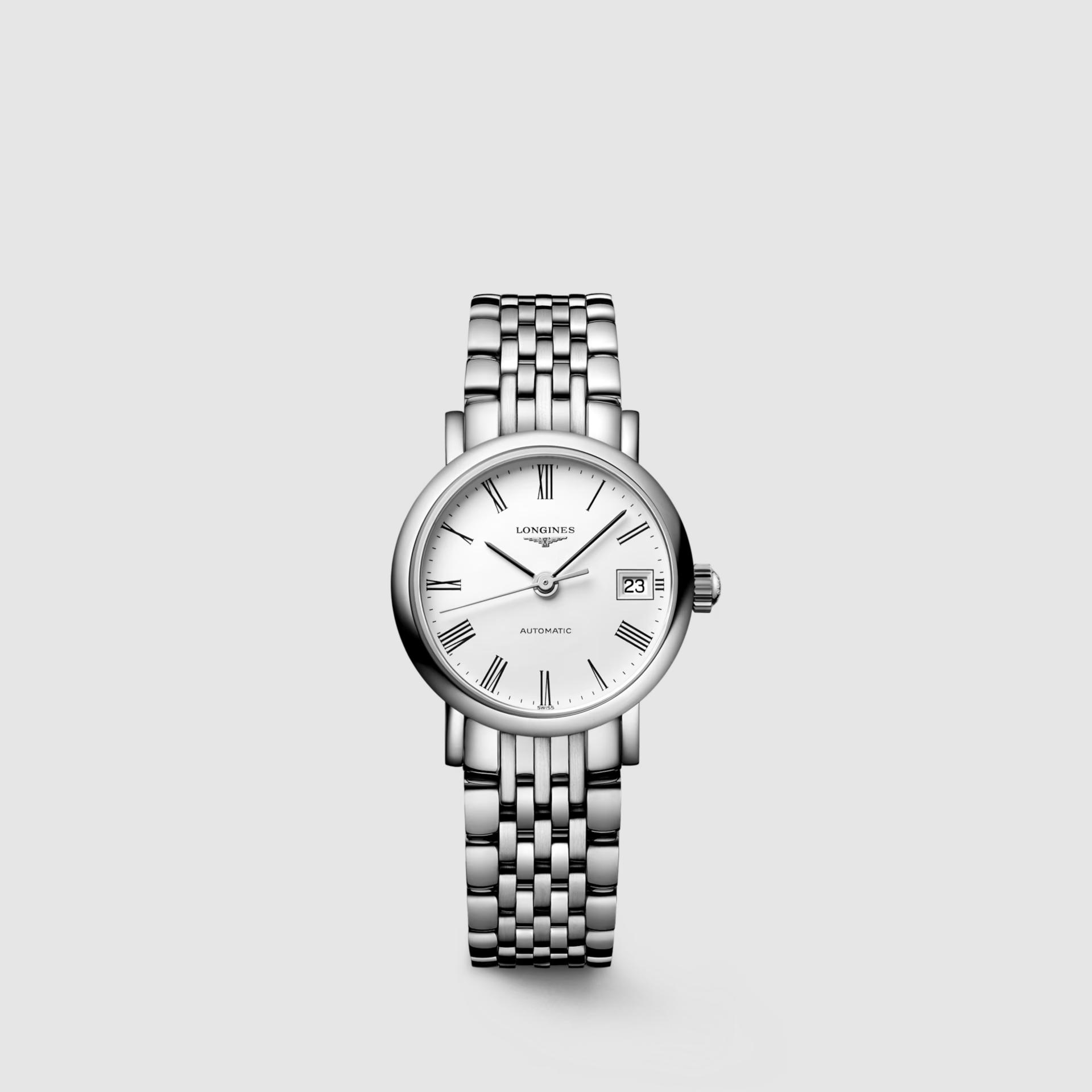 Đồng Hồ Longines The Longines Elegant Collection Nữ 25.5mm Trắng Xám