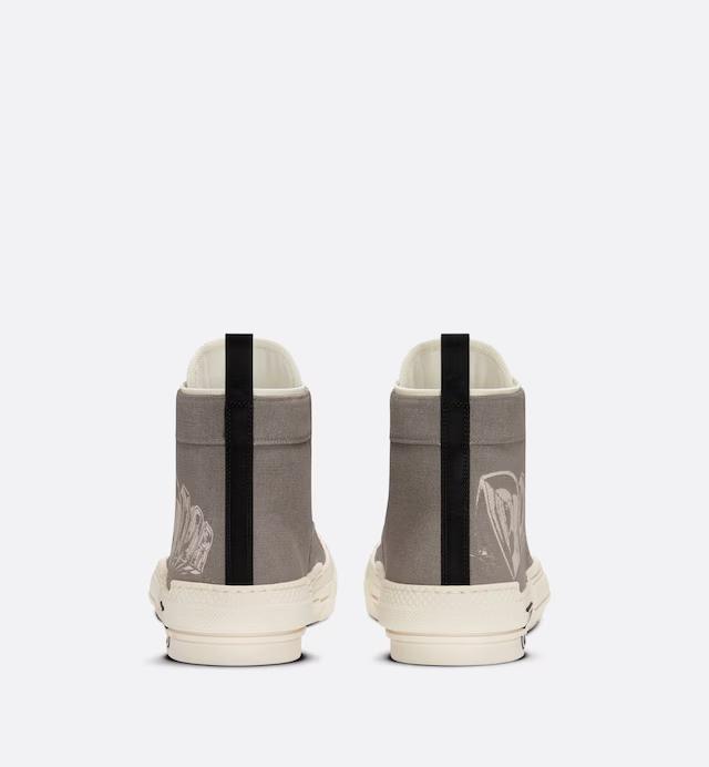 Giày Dior B23 High-Top Sneaker Nam Xám Trắng