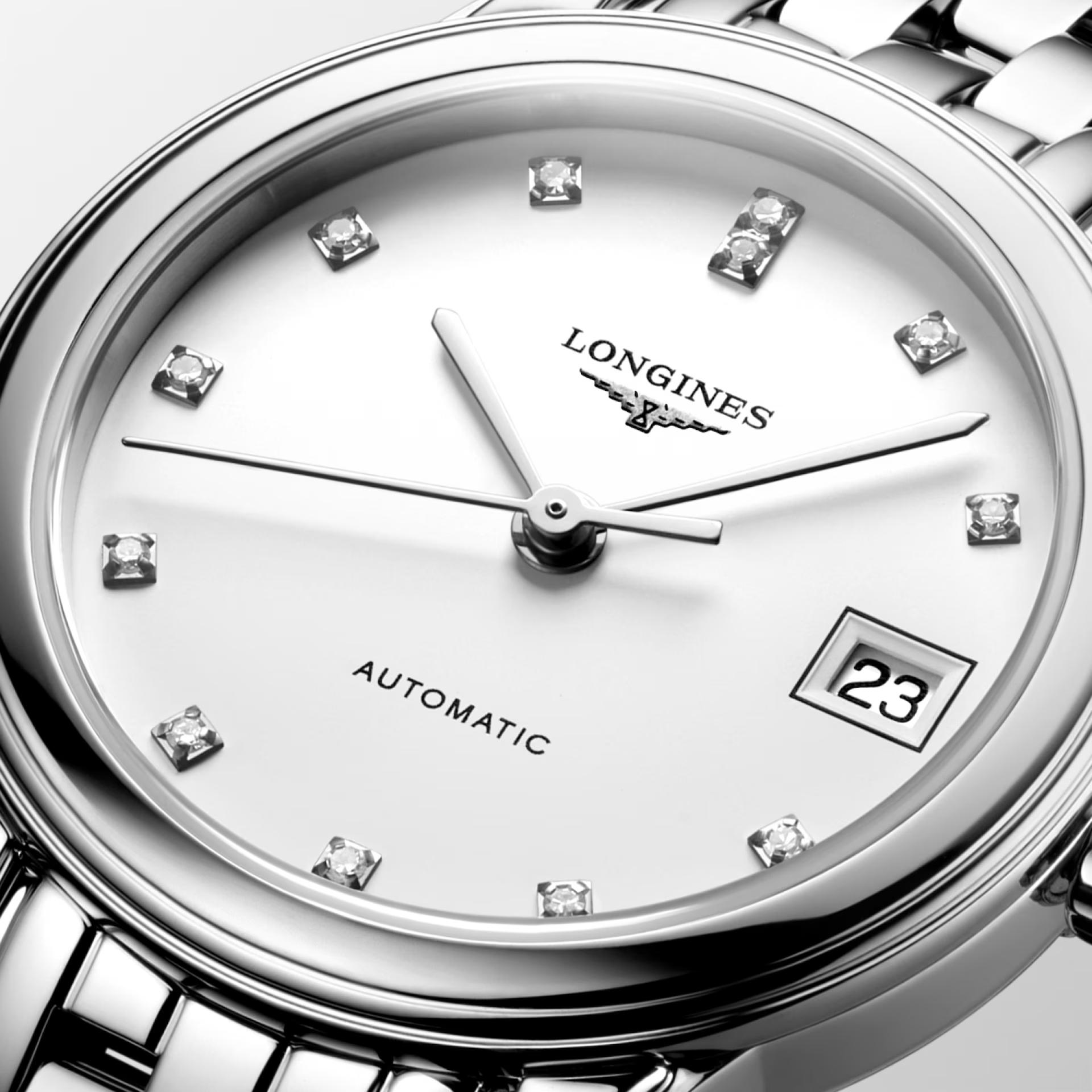 Đồng Hồ Longines Flagship Nữ 26mm Trắng Xám