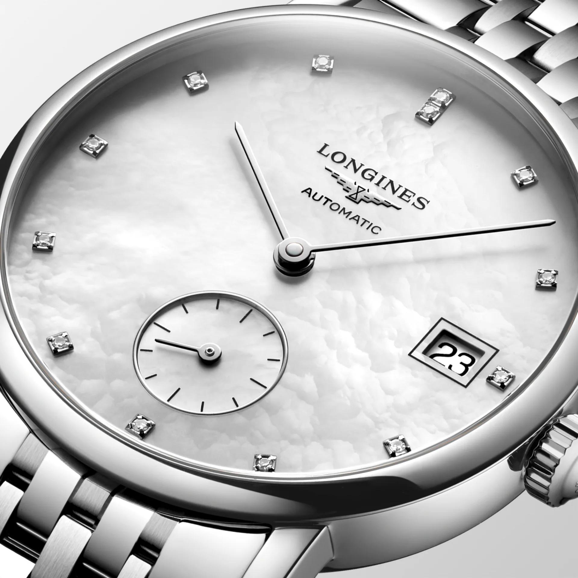 Đồng Hồ Longines The Longines Elegant Collection Nữ 34.5mm Trắng Xám