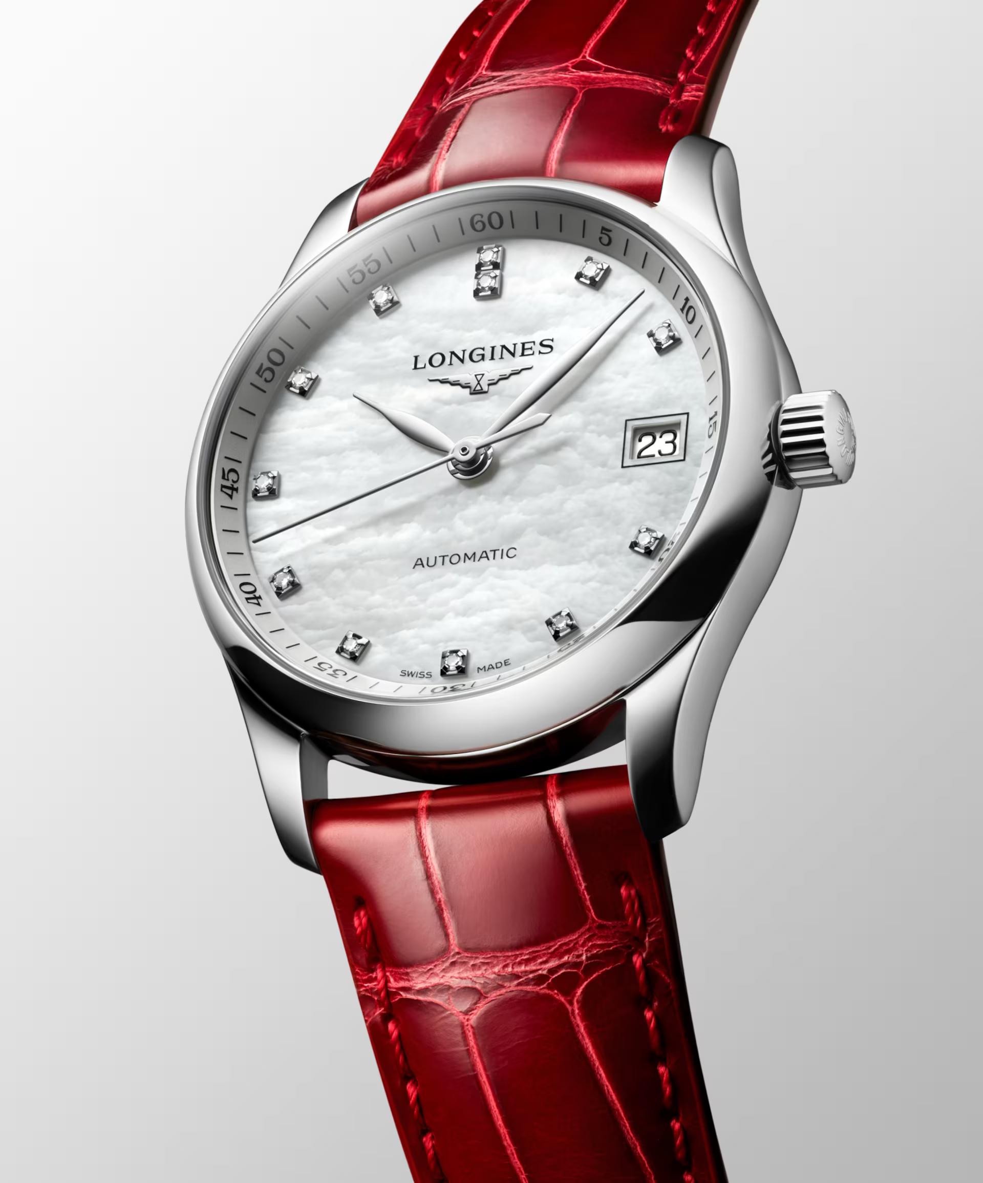 Đồng Hồ Longines The Longines Master Collection Nữ 34mm Trắng Đỏ