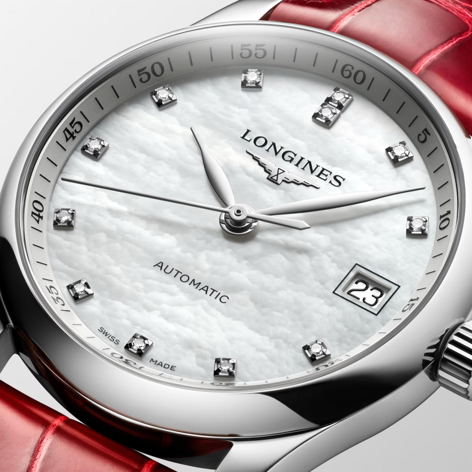 Đồng Hồ Longines The Longines Master Collection Nữ 34mm Trắng Đỏ