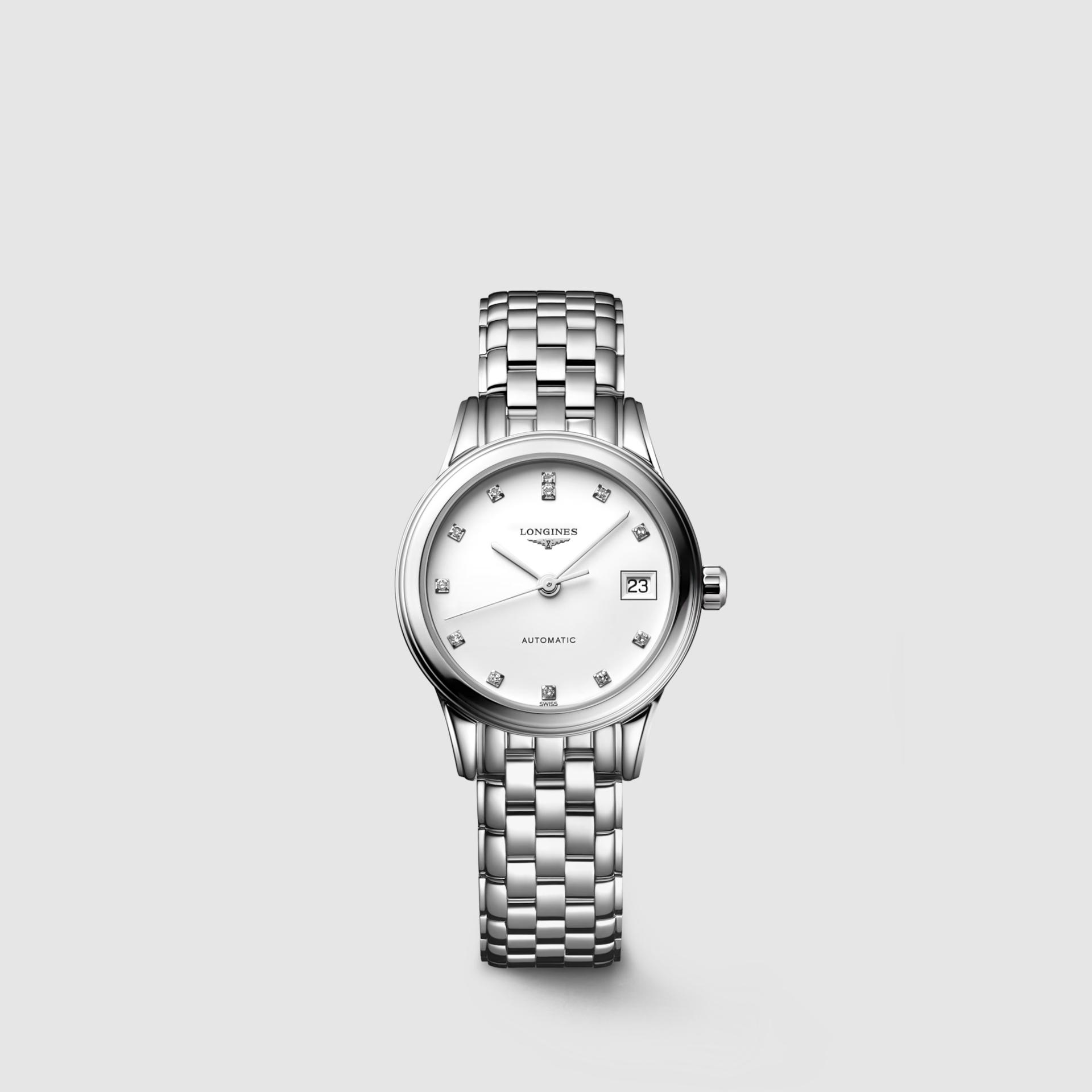 Đồng Hồ Longines Flagship Nữ 26mm Trắng Xám