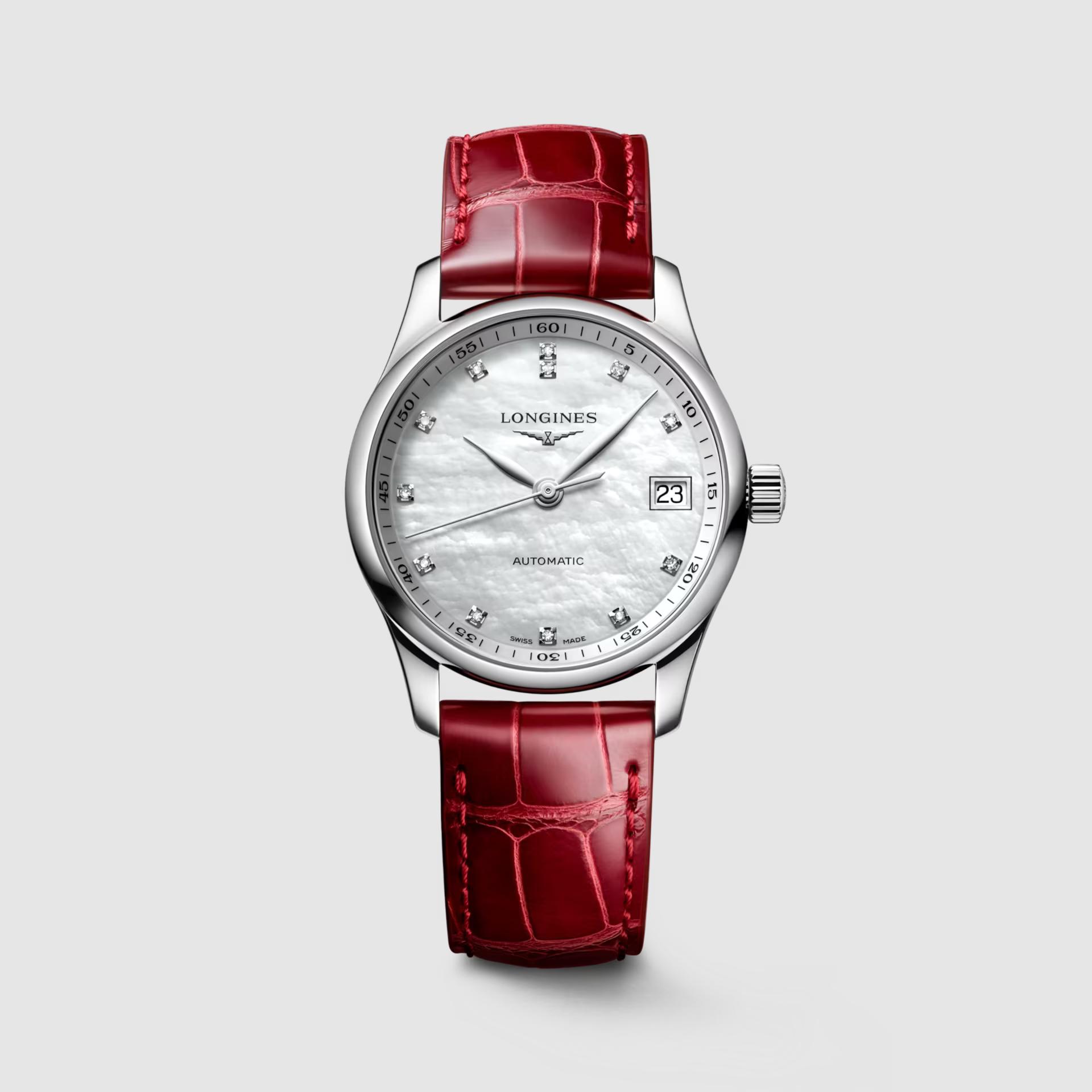 Đồng Hồ Longines The Longines Master Collection Nữ 34mm Trắng Đỏ