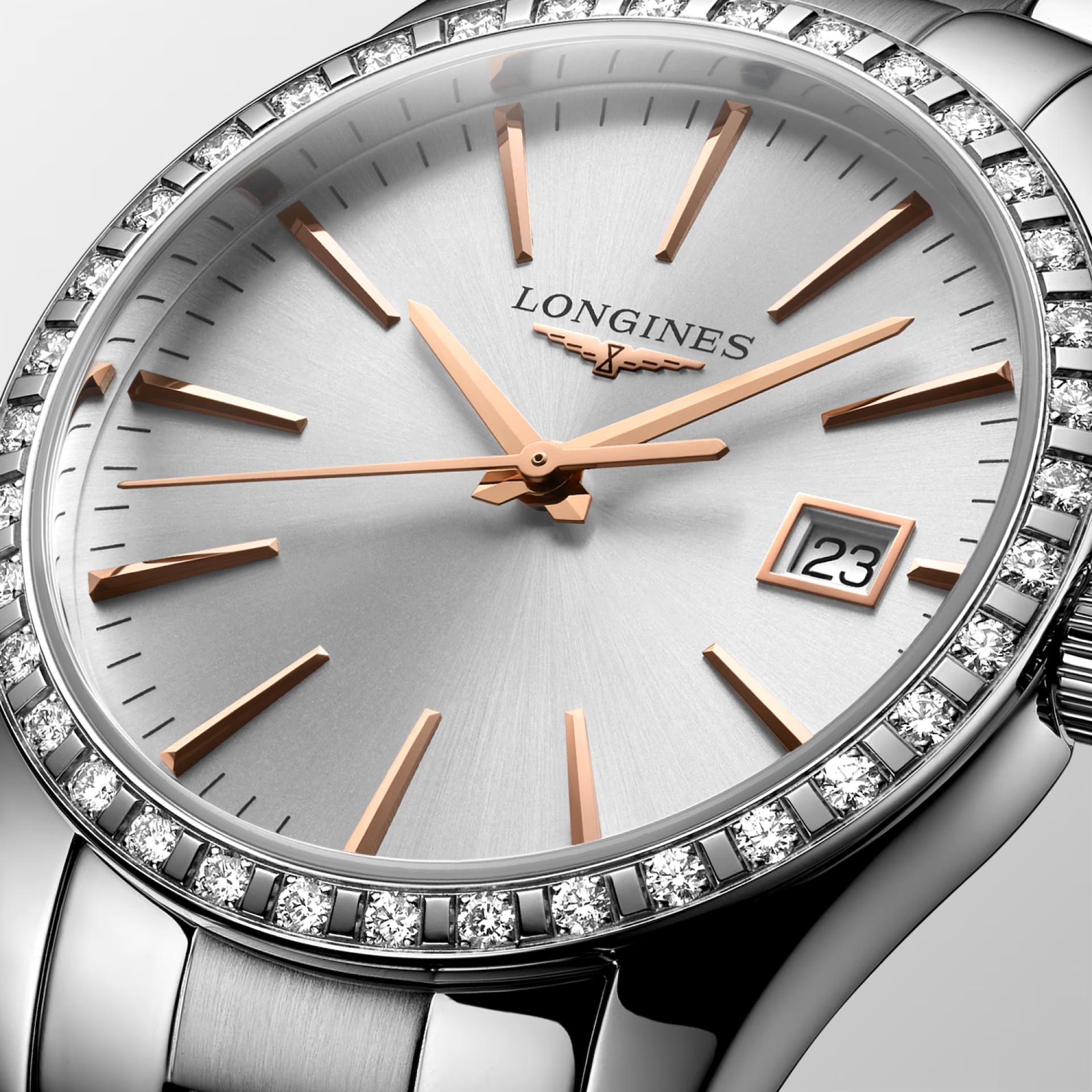 Đồng Hồ Longines Conquest Classic Nữ 34mm Bạc