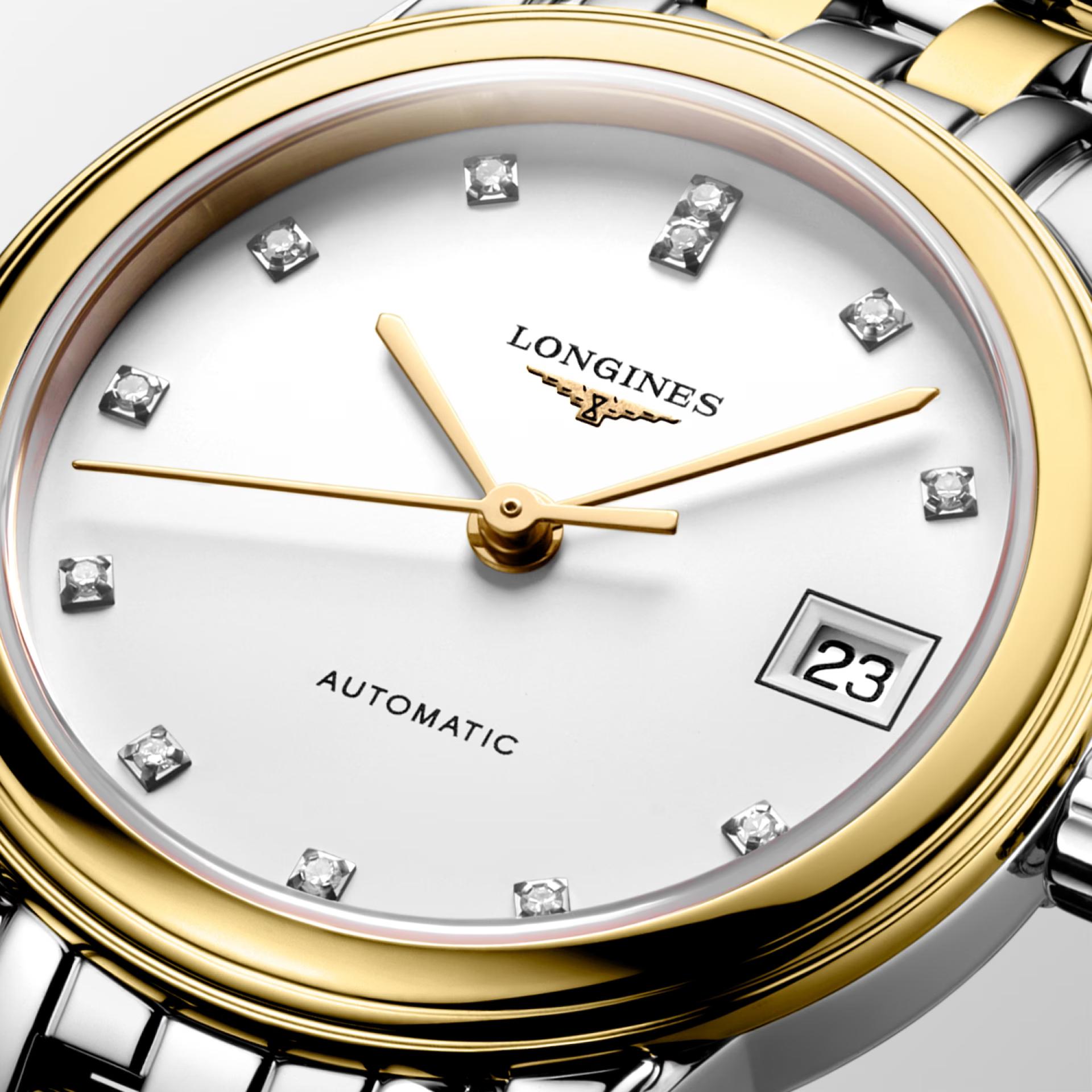 Đồng Hồ Longines Flagship Nữ 26mm Xám Vàng