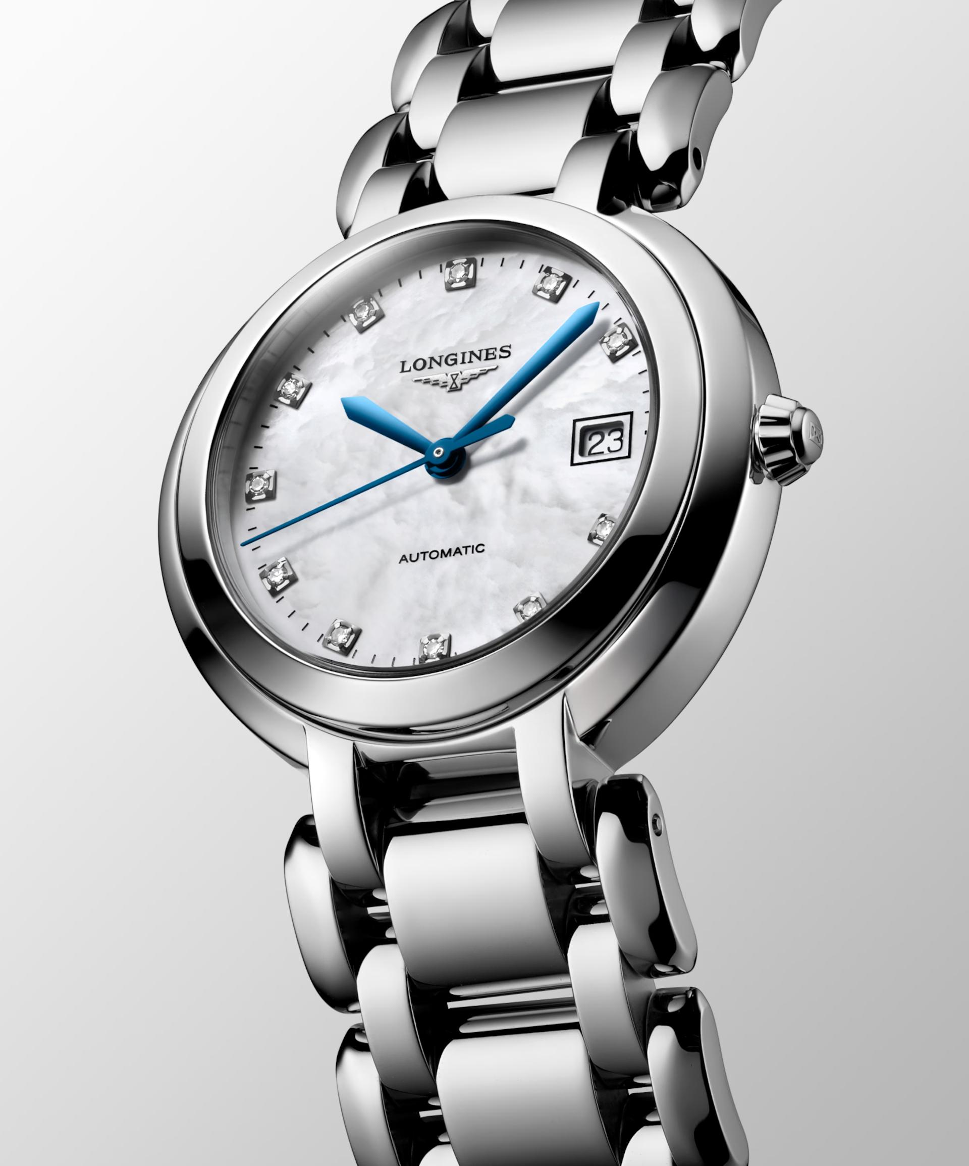 Đồng Hồ Longines Primaluna 30mm Nữ Xám Trắng