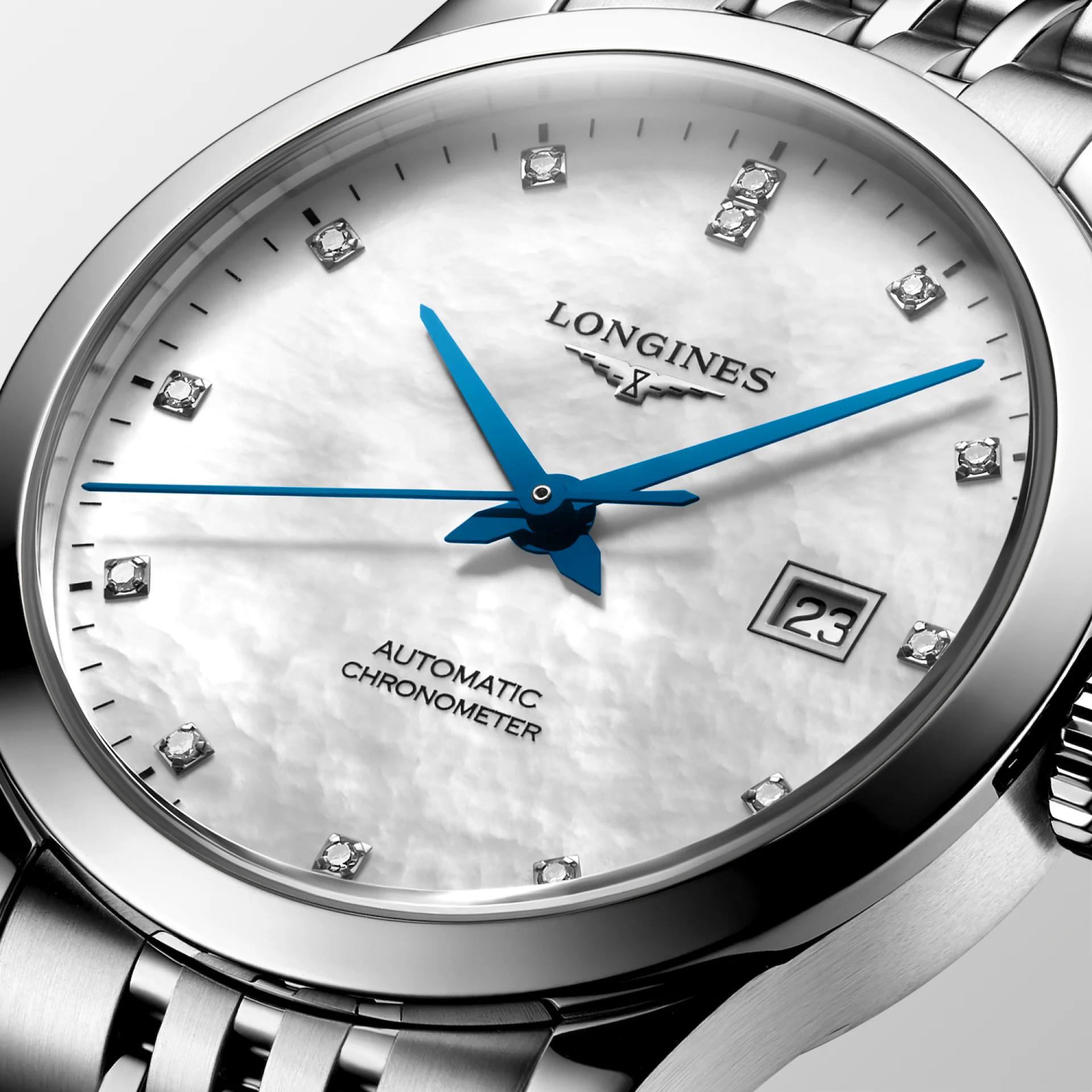 Đồng Hồ Longines Record Nữ 30mm Xám