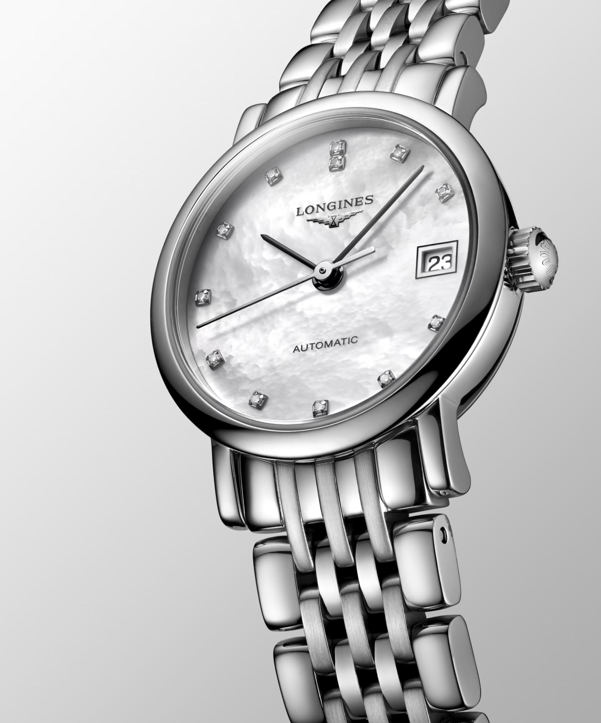 Đồng Hồ Longines The Longines Elegant Collection Nữ 25.5mm Xám Trắng