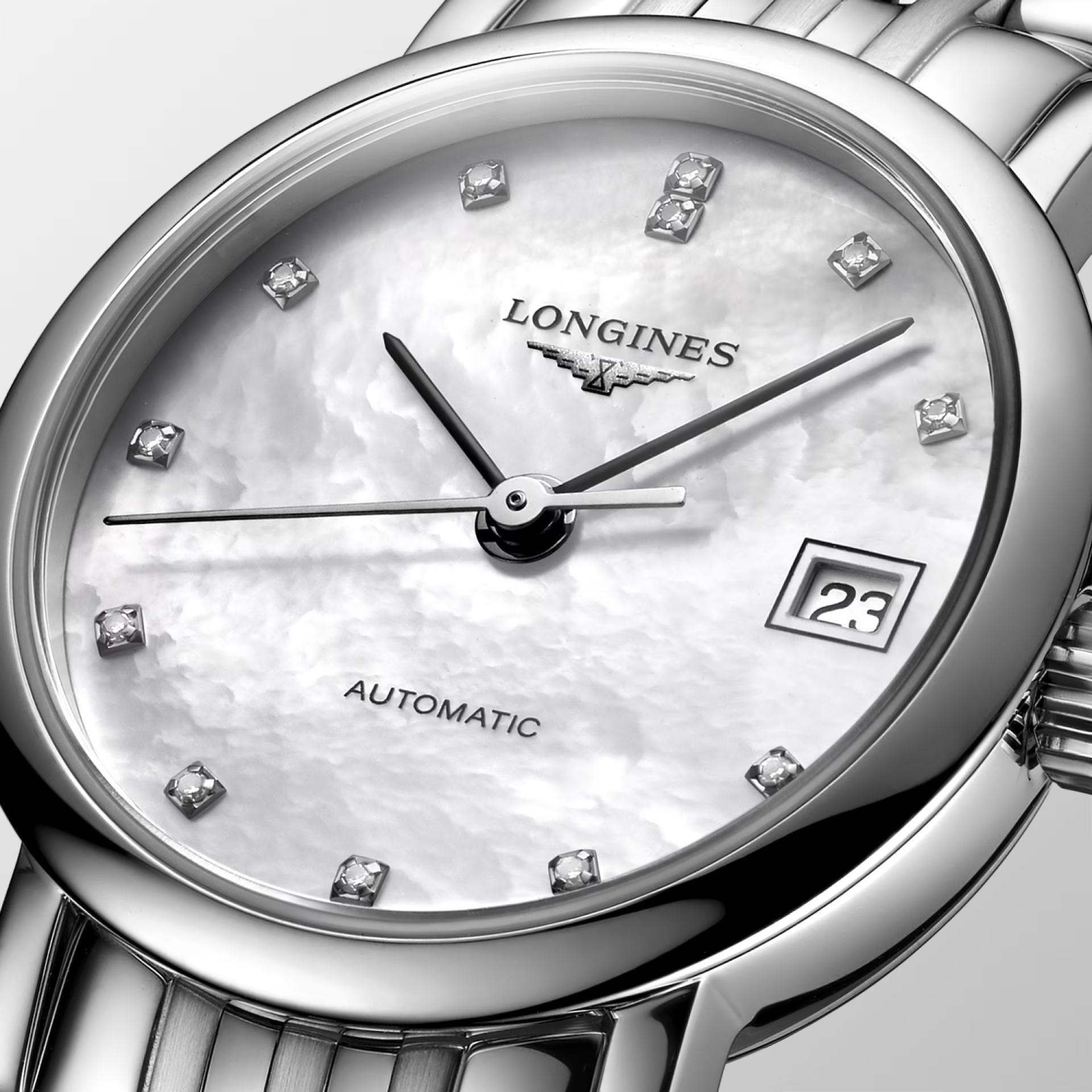 Đồng Hồ Longines The Longines Elegant Collection Nữ 25.5mm Xám Trắng