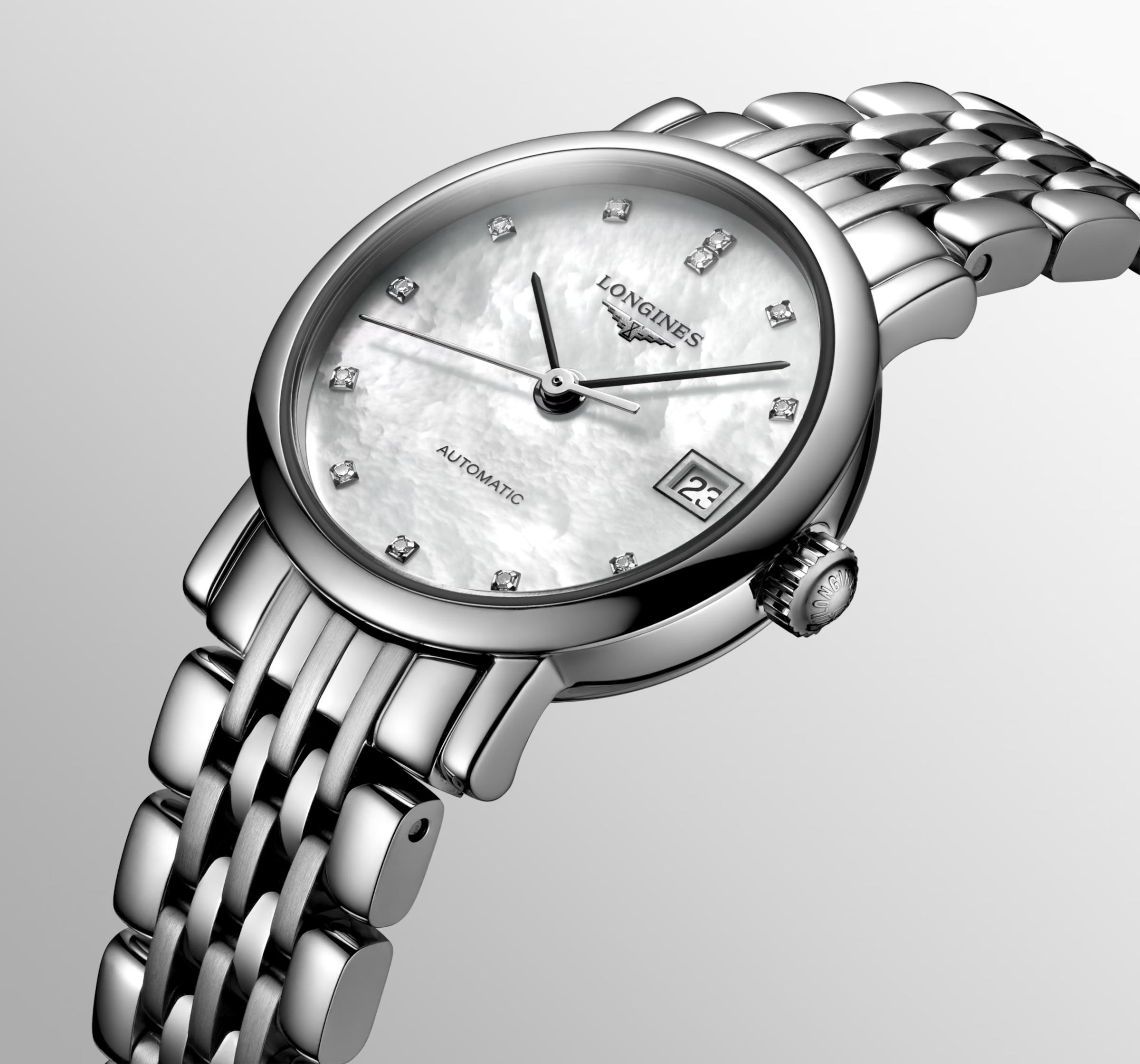 Đồng Hồ Longines The Longines Elegant Collection Nữ 25.5mm Xám Trắng