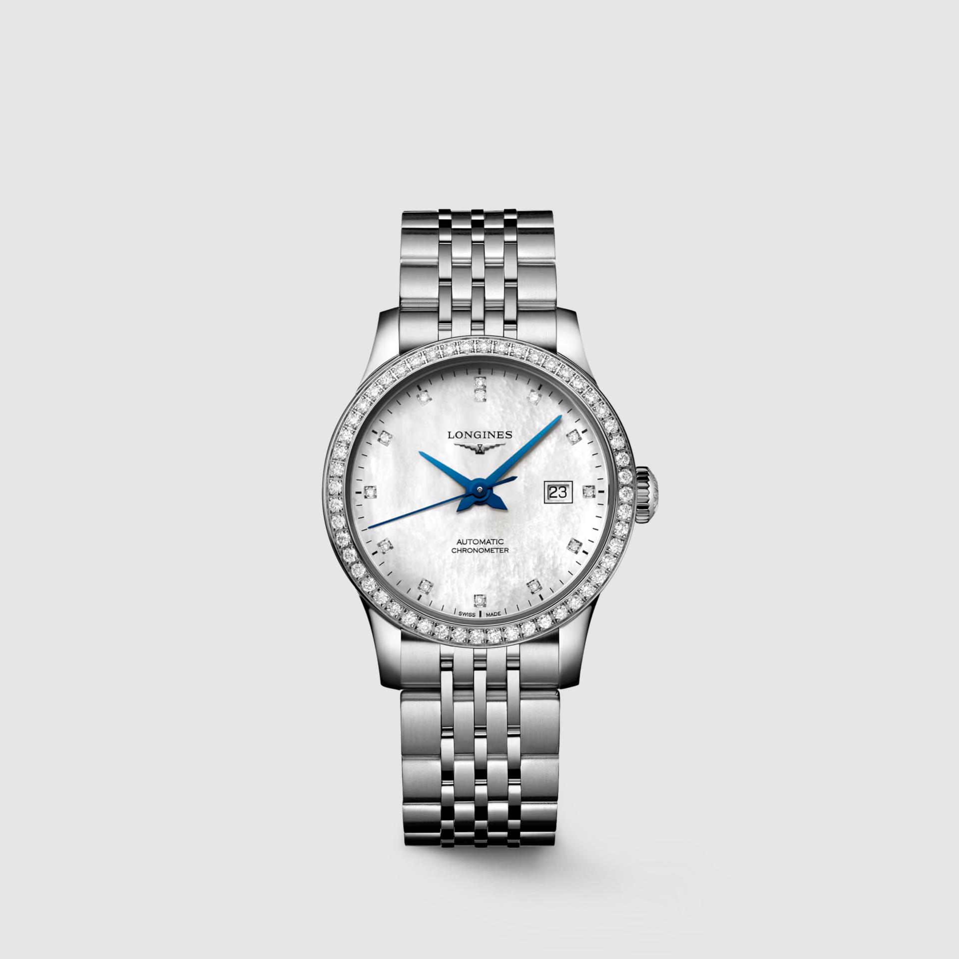 Đồng Hồ Longines Record Nữ 30mm Bạc