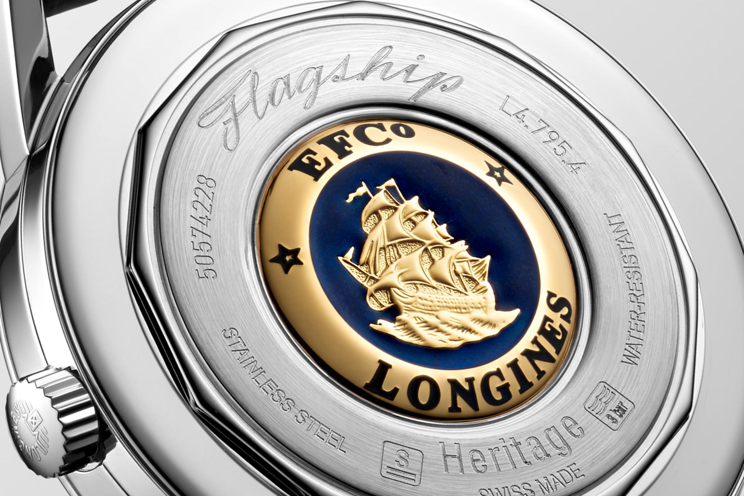 Đồng Hồ Longines Flagship Heritage Nam 38.5 mm Trắng Nâu