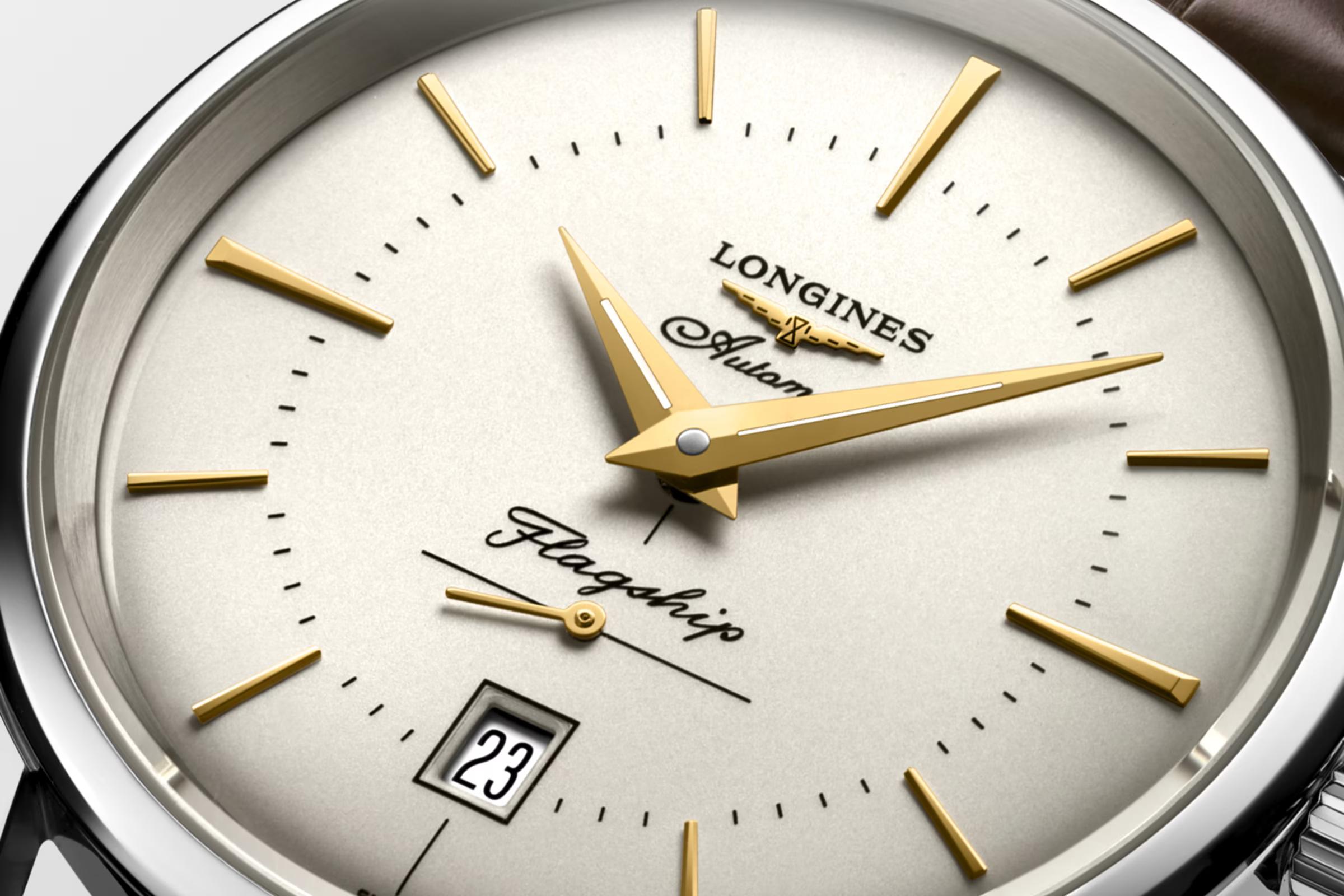 Đồng Hồ Longines Flagship Heritage Nam 38.5 mm Trắng Nâu