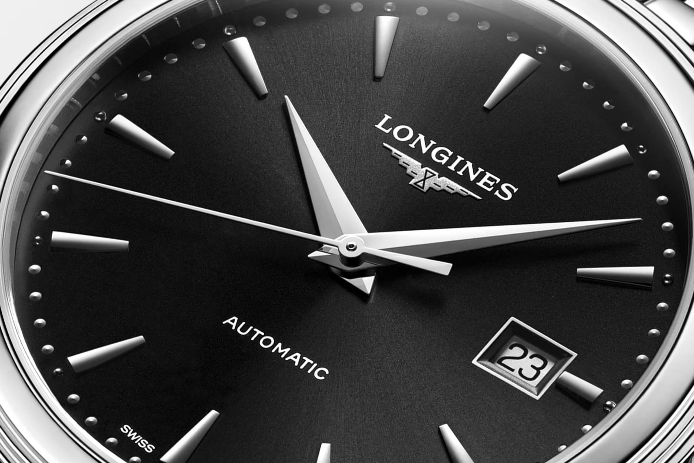 Đồng Hồ Longines Flagship Nam 40mm Xám Đen