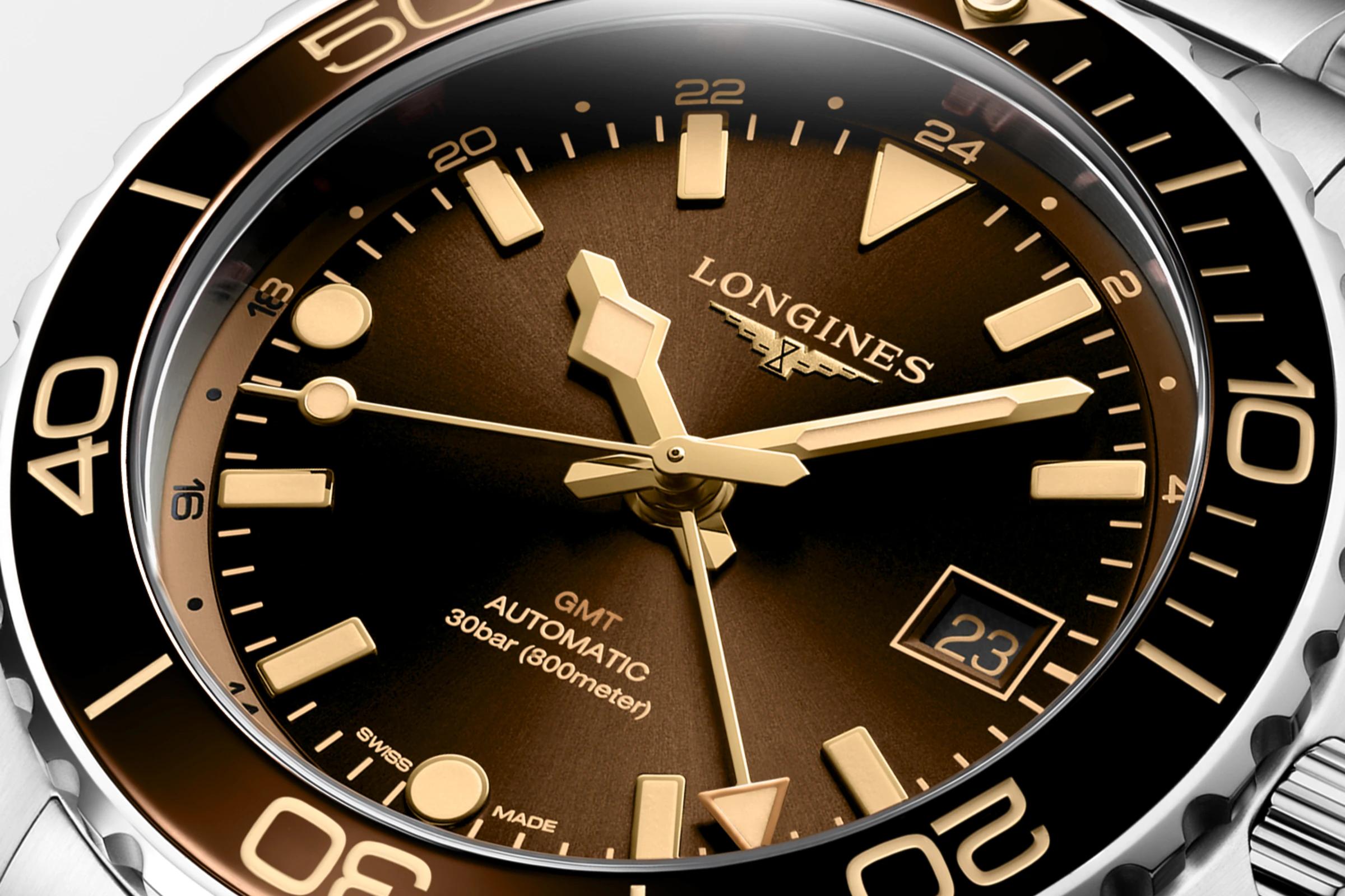 Đồng Hồ Longines Hydroconquest Gmt Nam 41mm Nâu Xám