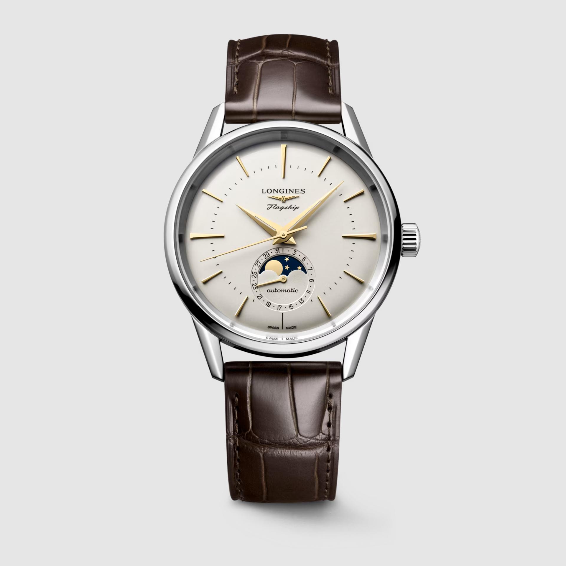 Đồng Hồ Longines Flagship Heritage Nam 38.5 mm Nâu