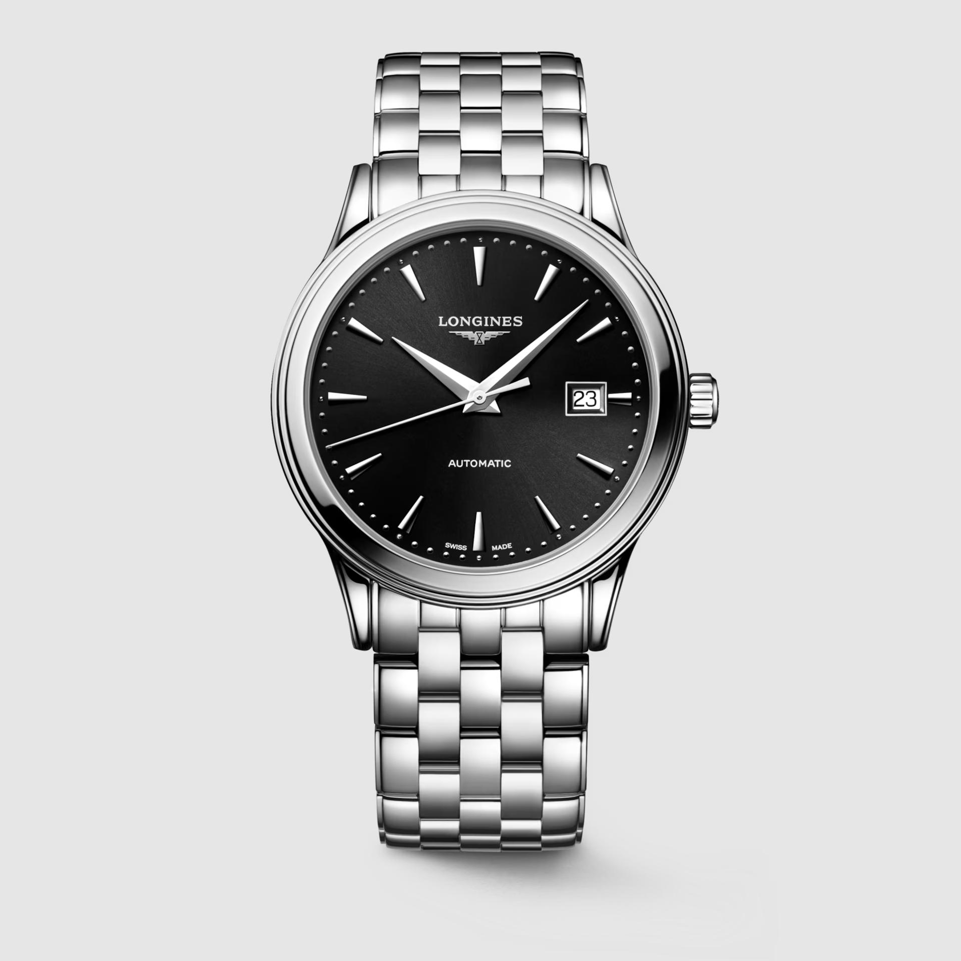 Đồng Hồ Longines Flagship Nam 40mm Xám Đen