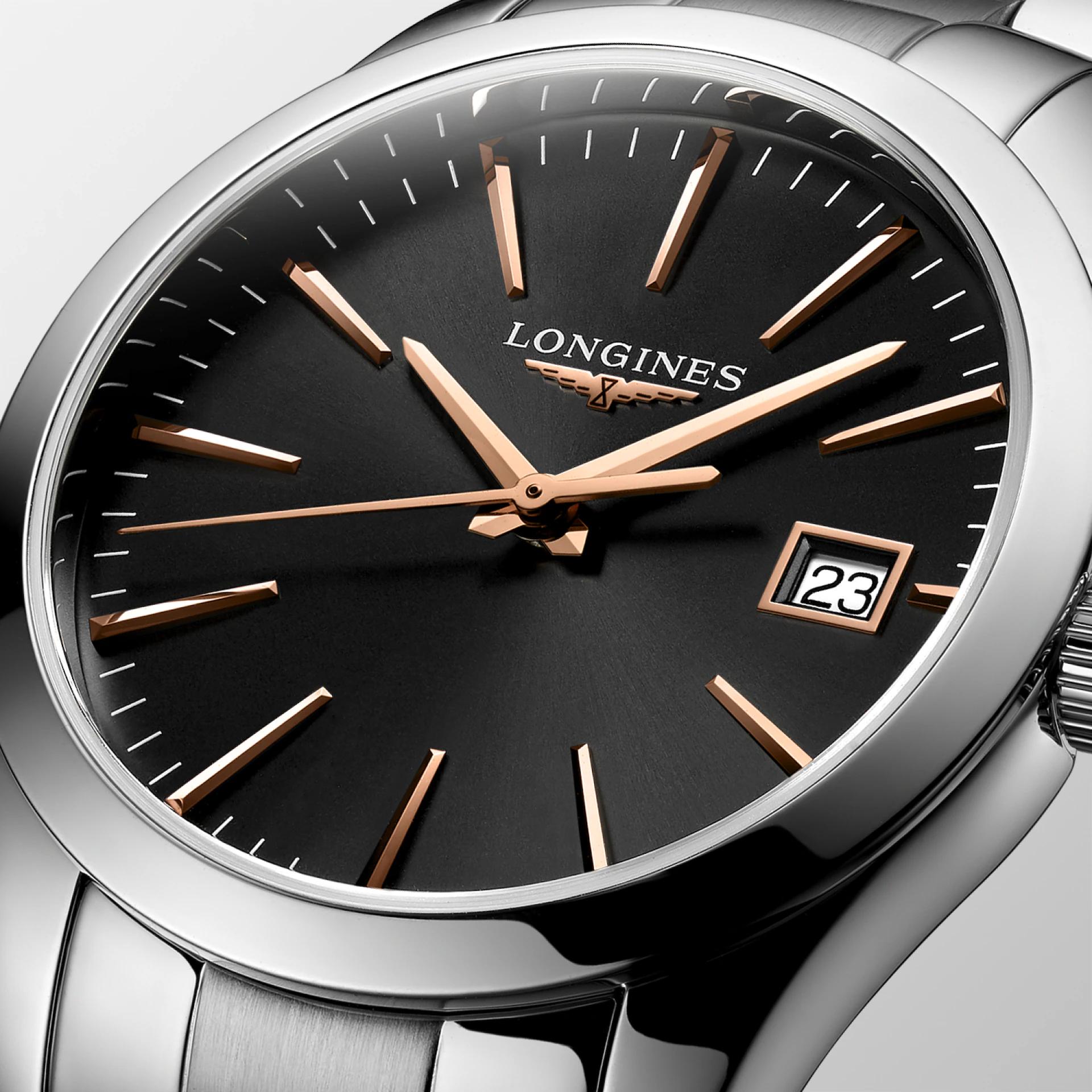 Đồng Hồ Longines Conquest Classic Nữ 34mm Xám Đen