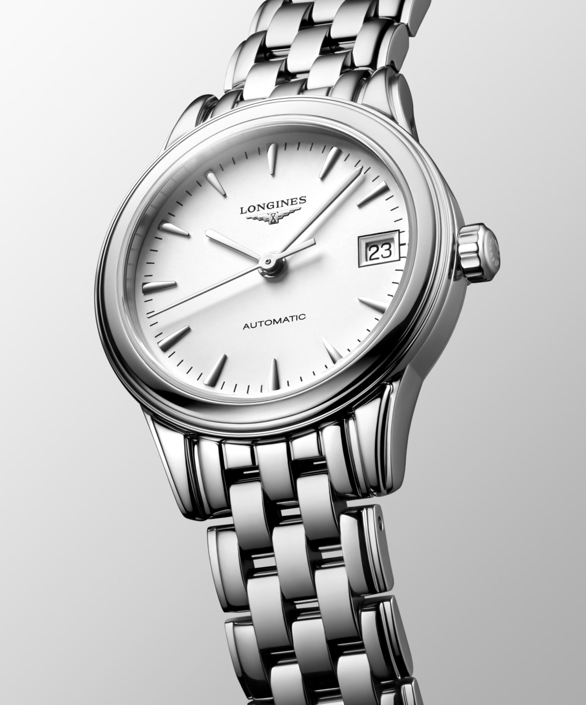 Đồng Hồ Longines Flagship Nữ 26mm Bạc Trắng