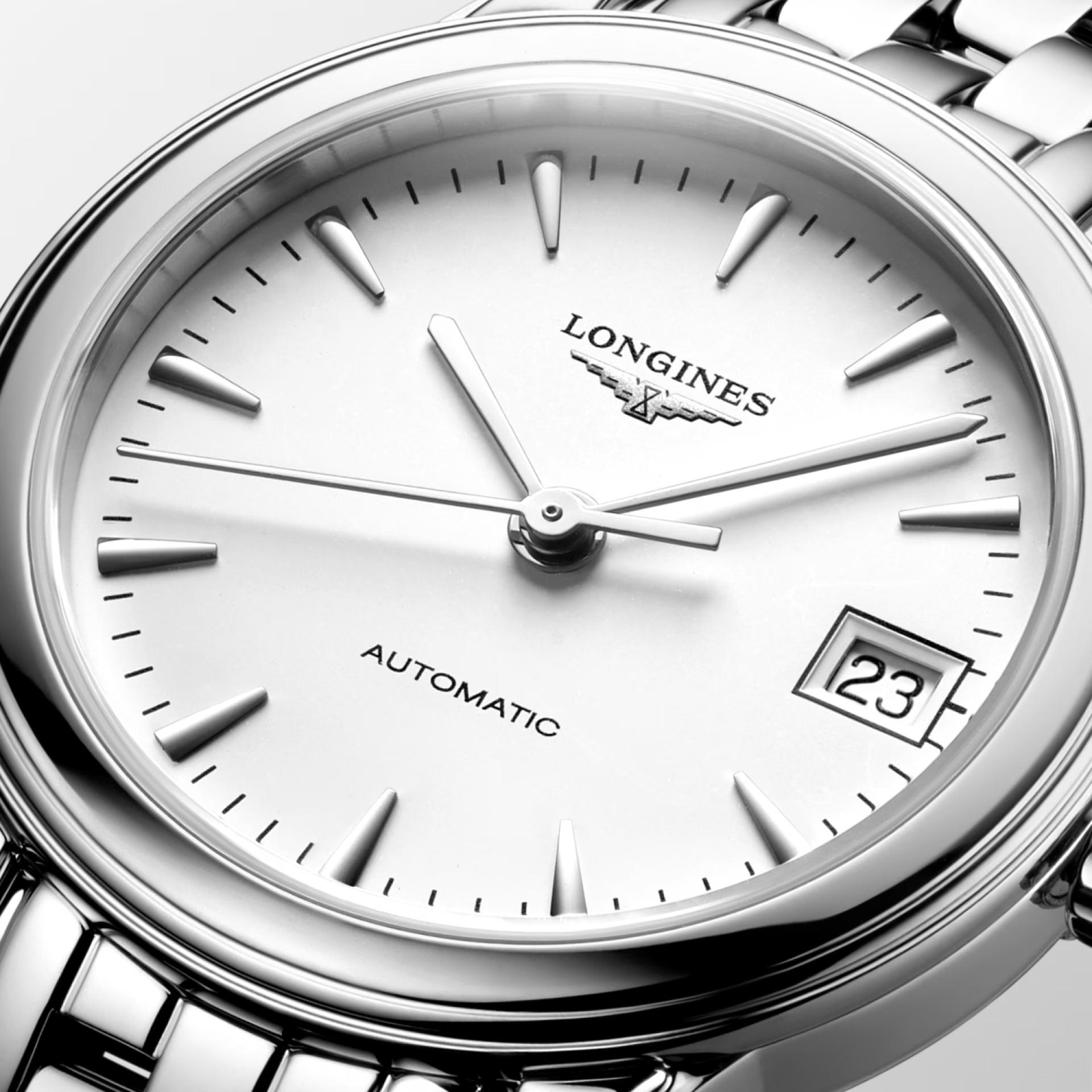 Đồng Hồ Longines Flagship Nữ 26mm Bạc Trắng